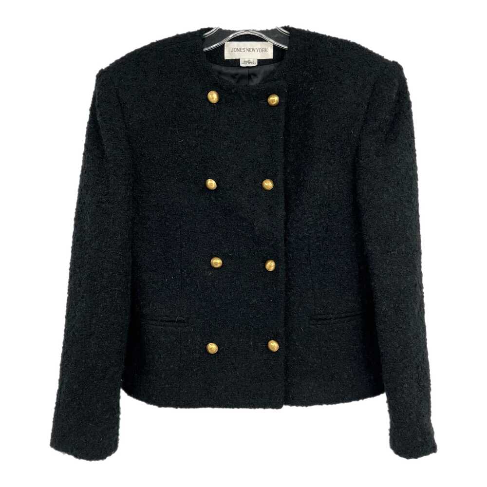 Jones New York Black Jacket Coat Gold Button Short | Womens 6